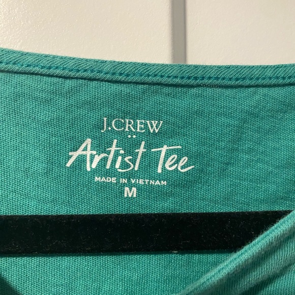 J Crew Long-sleeve Artist T. Size Medium Green - Picture 2 of 3